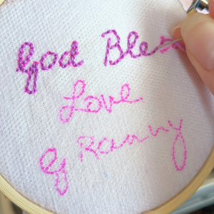 Handwriting Embroidery
